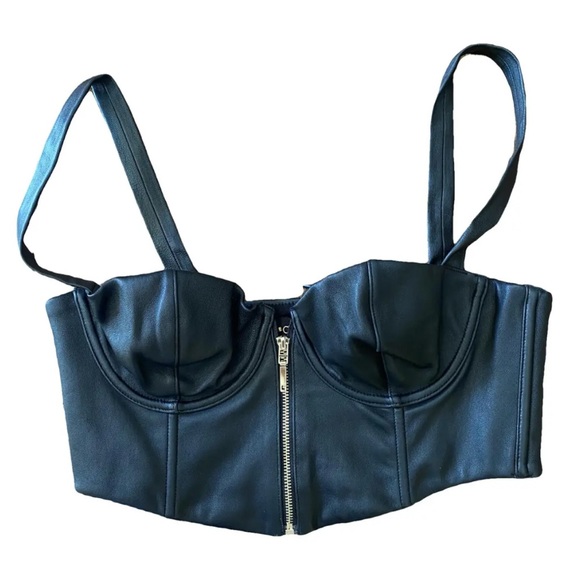 Livy VEGAN LEATHER CORSET. Size 32D. Worn once - Picture 2 of 4